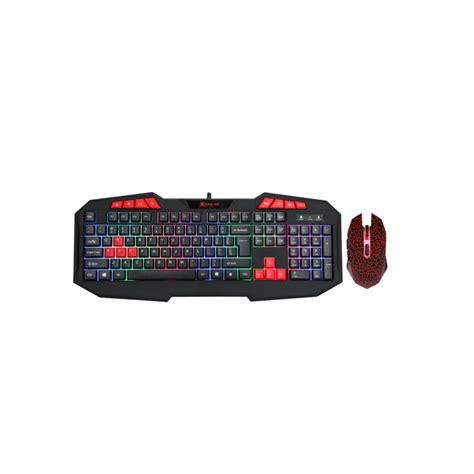 Kit Teclado Y Mouse Gamer Xtrikeme Mk Con Luz Compatible Ps Game