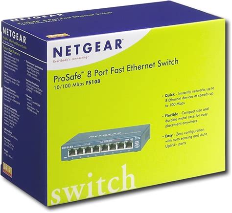 Best Buy NETGEAR 8 Port 10 100 Mbps Fast Ethernet Unmanaged Switch