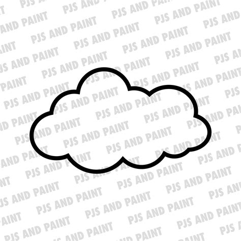 Cloud Svg Cloud Outline Svg Cloud Shape Vector Cloud Svg - Etsy UK