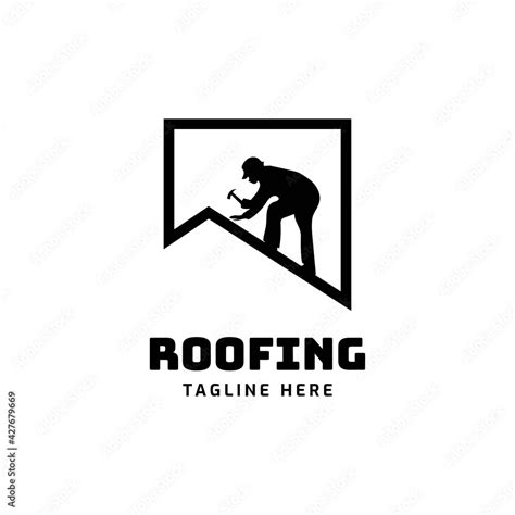 Roofing logo design illustration vector template Stock Vector | Adobe Stock