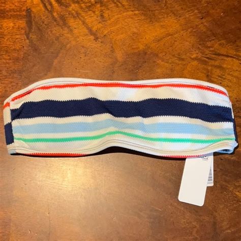 Splendid Swim Nwt Splendid Topanga Bandeau Stripe Bikini Top No