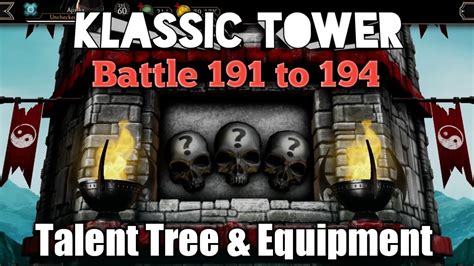 Klassic Tower Battle 191 To 194 Without Tower Equipment And With Gold