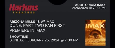 Dune Part 2 Imax ticket acquired : r/imax