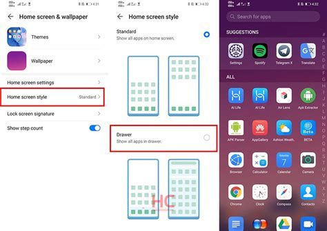 Emui Tip How To Activate App Drawer Huawei Central