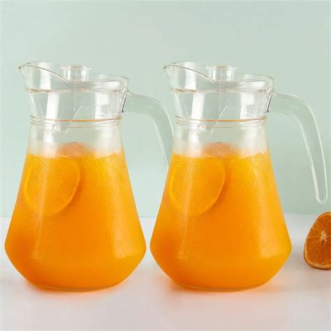 Hot Sale Summer Water Bottle The Hand Feels Comfortable Glass Water Jug Pitcher With Cup Set