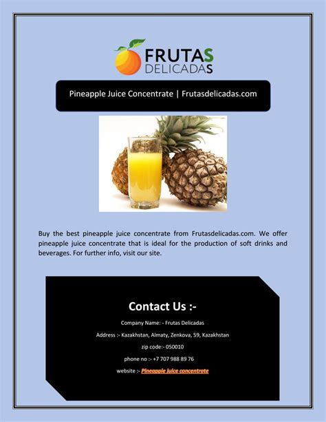 Pineapple Juice Concentrate | Frutasdelicadas.com by frutasdelicadas ...