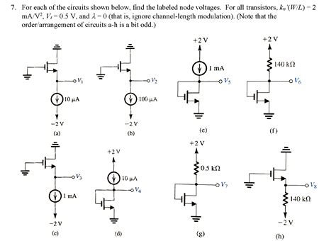 7 For Each Of The Circuits Shown Below Find The