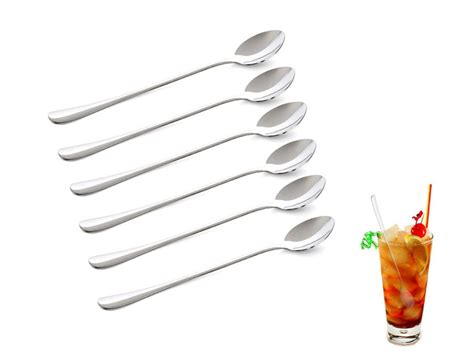 Amazon Chesey Long Handle Ice Tea Spoons Set Of Stainless Steel