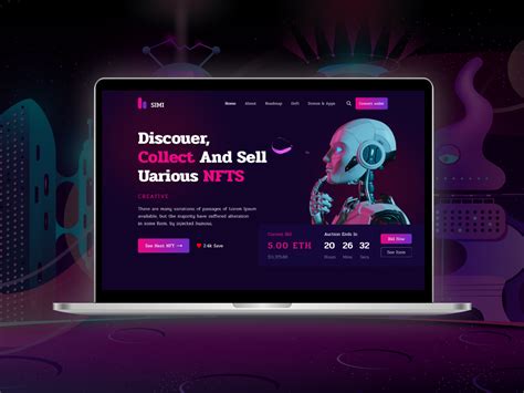 Nft Marketplace Landing Page Design On Behance