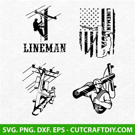 Lineman Electrician Svg Cut File Png Dxf Eps For Cricut