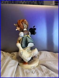 Vintage Hummel Goebel Be Patient Girl With Geese Figurine Hand