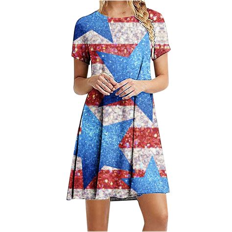 Oavqhlg3b American Flagsummer Dress For Women 4th Of July Outfits For