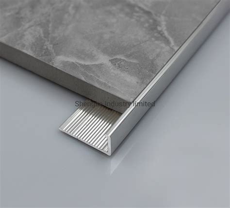 Wall Porcelain Curved Corner Aluminum Tile Edging Trim For Ceramic