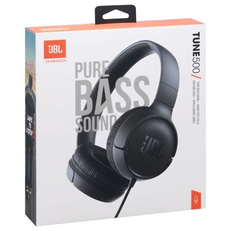 JBL T500 On-Ear Headphone In-Ear Headphone with One-Button Remote/Mic ...