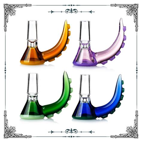 ful Glass Smoking Bowls 14mm Male Bowl Glass Bowls With Handle Tobacco ...