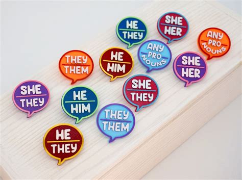 Tired of being misgendered?: Cute pronoun pins to the rescue • Offbeat Home & Life