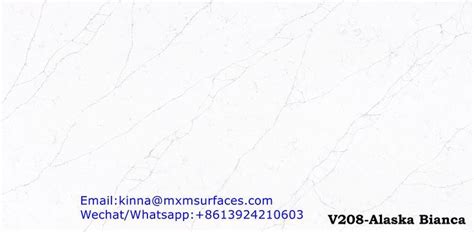 Artificial Quartz Slabs Material Id V Alaska Bianca Quartz Slab