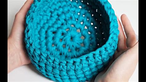 Tuto Facile Panier Au Crochet En Zpagetti Youtube