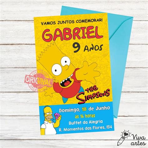 Convite Digital Simpsons Elo7 Produtos Especiais