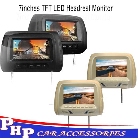 Shop. 7''TFT-LED HeadRest Monitor Dual Video Input, Wireless Remote Control