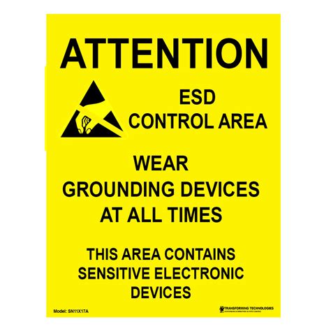 Esd Sign X Attention Esd Control Area Pack Productos