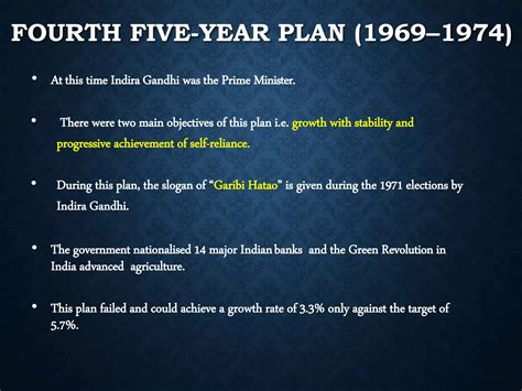 Five Years Plan Of India PPT