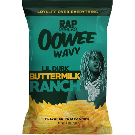 Lil Durk Buttermilk Ranch Oowee Wavy 6 Bags Official Rap Snacks