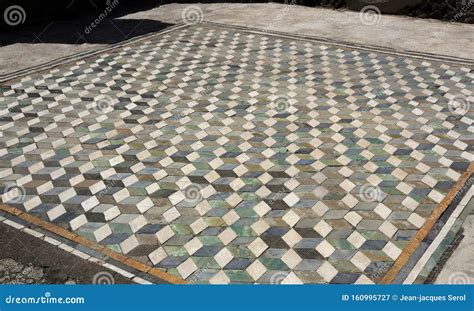 Mosaic in House of the Faun, Archeological Park of Pompeii, Italy Stock Image - Image of ...