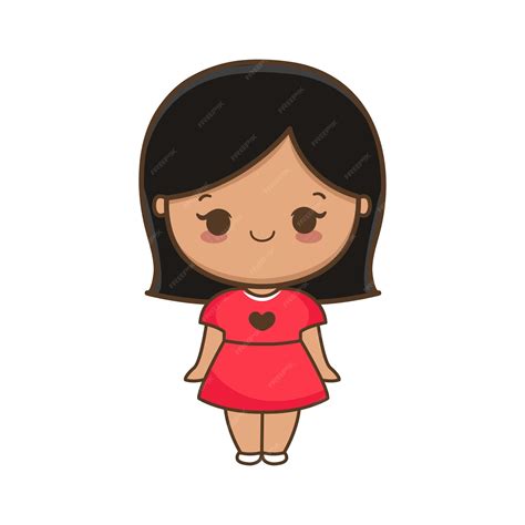 Premium Vector Cute Girl Chibi Illustration Vector