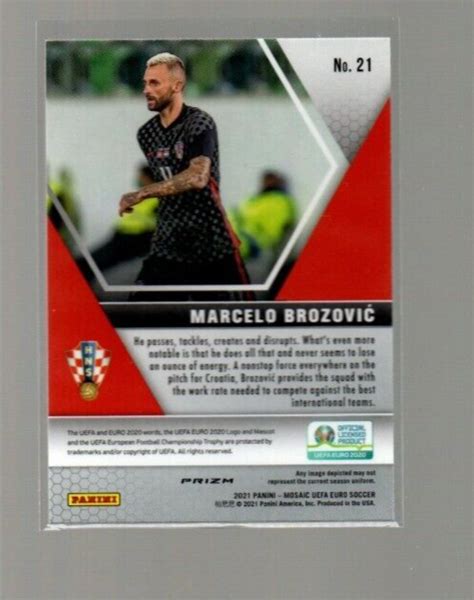 Panini Mosaic Uefa Euro Marcelo Brozovic Pink Camo