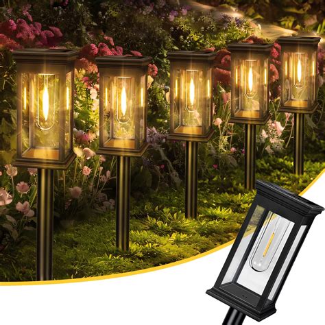 IEEILULU Solarlampen für Außen Garten 1200 mAh Warmweiß Wolfram