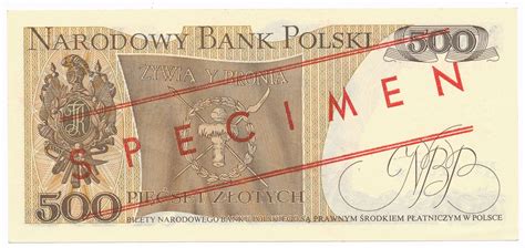 Banknot Prl Z Otych Seria Cd Wz R Specimen Archiwum Niemczyk Pl