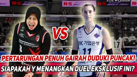 Duel Sengit Red Sparks Vs Ibk Altosperang Di Lapangan Voli Korea