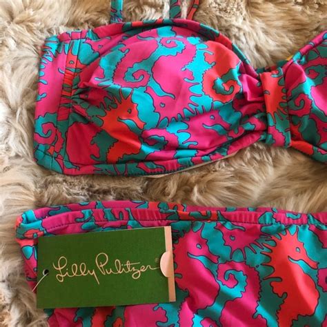 New Lilly Pulitzer Surfs Up Bikini Snorkel Blue Gem