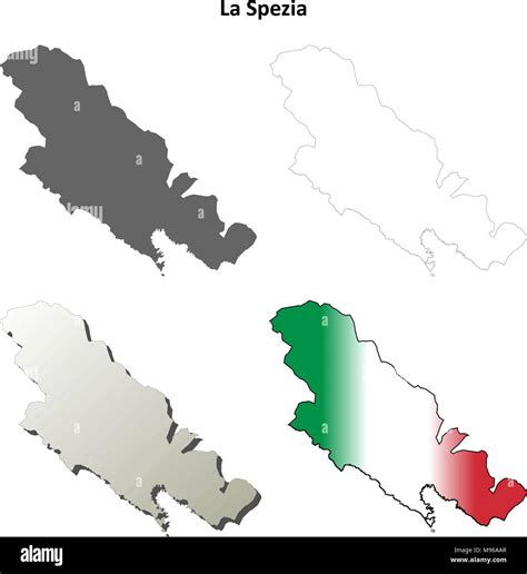 La Spezia Blank Detailed Outline Map Set Stock Vector Image Art Alamy