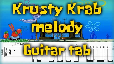 Krusty Krab Easy Guitar Tab Youtube