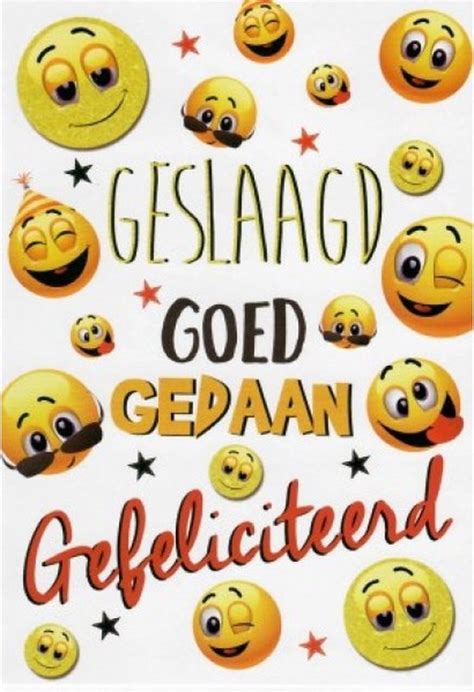 Geslaagd Goed Gedaan Gefeliciteerd Een Bijzondere Kaart Met Vrolijke