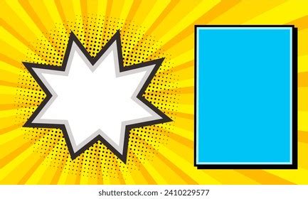 Blank Comic Cartoon Template Vector Illustration Stock Vector (Royalty ...