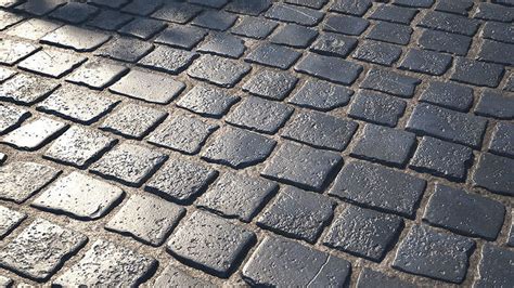 Black Granite Cobbles Stone Senter