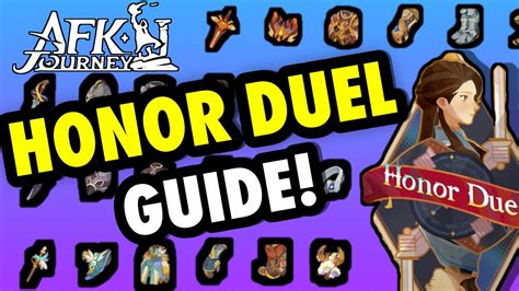 HONOR DUEL GUIDE AFK JOURNEY YouTube