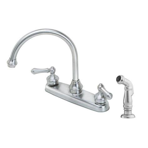 Pfister Savannah 2 Handle High Arc Standard Kitchen Faucet In Stainless