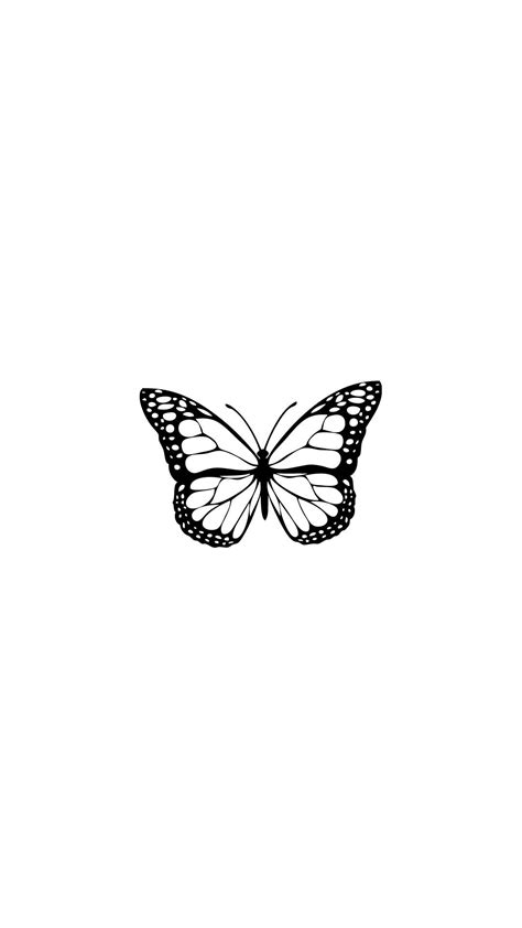 Butterfly White Background Minimalist Wallpaper Simplistic Tattoos