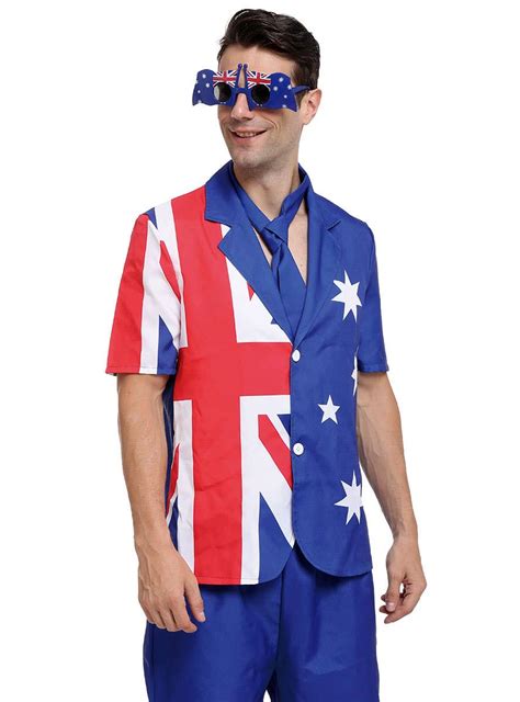 Mens Aussie Flag Costume Suit Australia Day Costume For Men