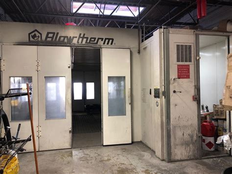 Blowtherm Paint Booth Complete With Prep Area And Ceiling Filter