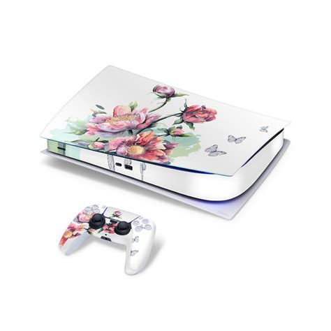 Floral Decal For Ps5 Playstation 5 Console And Controller Full Wrap Vinyl For Ps5 Etsy