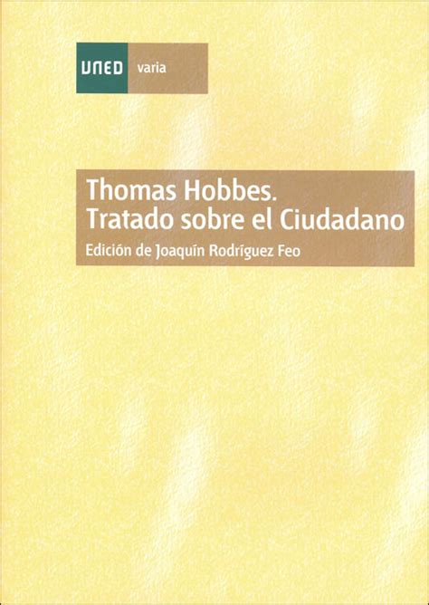 Libro Thomas Hobbes Tratado Sobre El Ciudadano