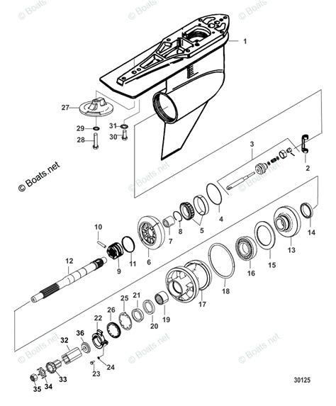 Mercruiser Sterndrive Transoms Oem Parts Diagram For Gear Housing Propeller Shaft