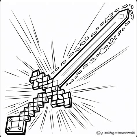 Minecraft Sword Coloring Pages Free And Printable