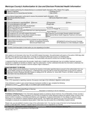 Fillable Online Maricopa Authorization Form Maricopa County