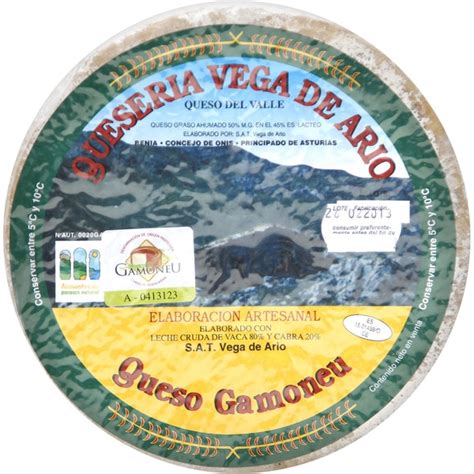 Queso Azul Asturiano Mezcla Graso Ahumado Elaborado Con Leche Cruda